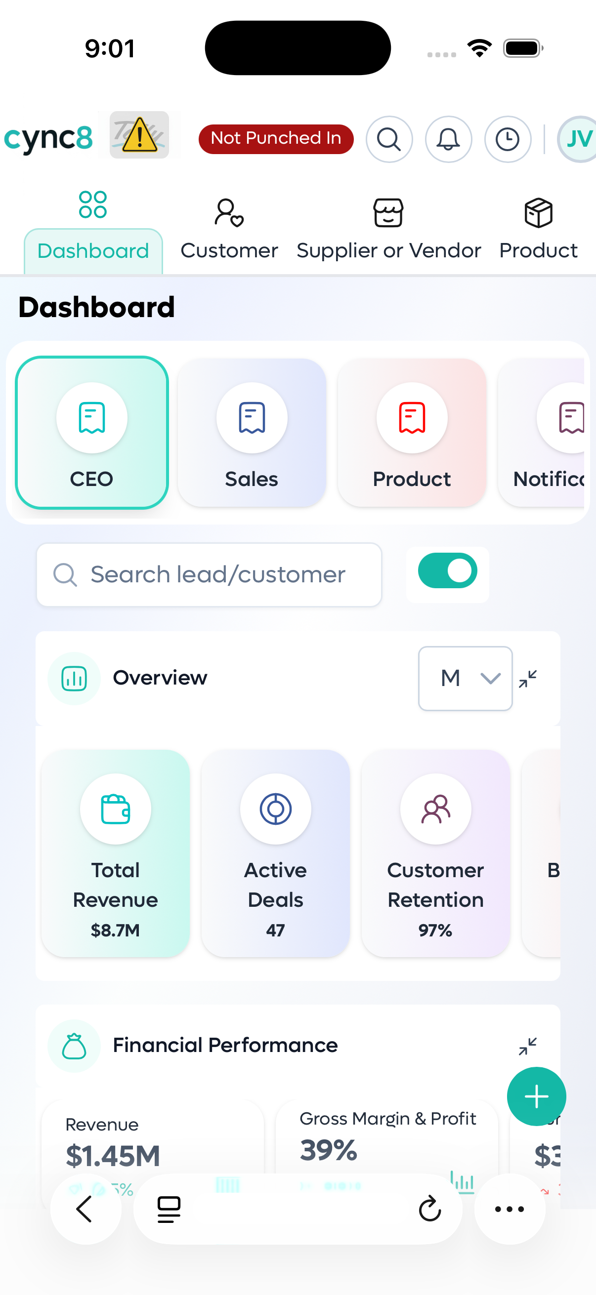 cync8 mobile app on iOS and Android